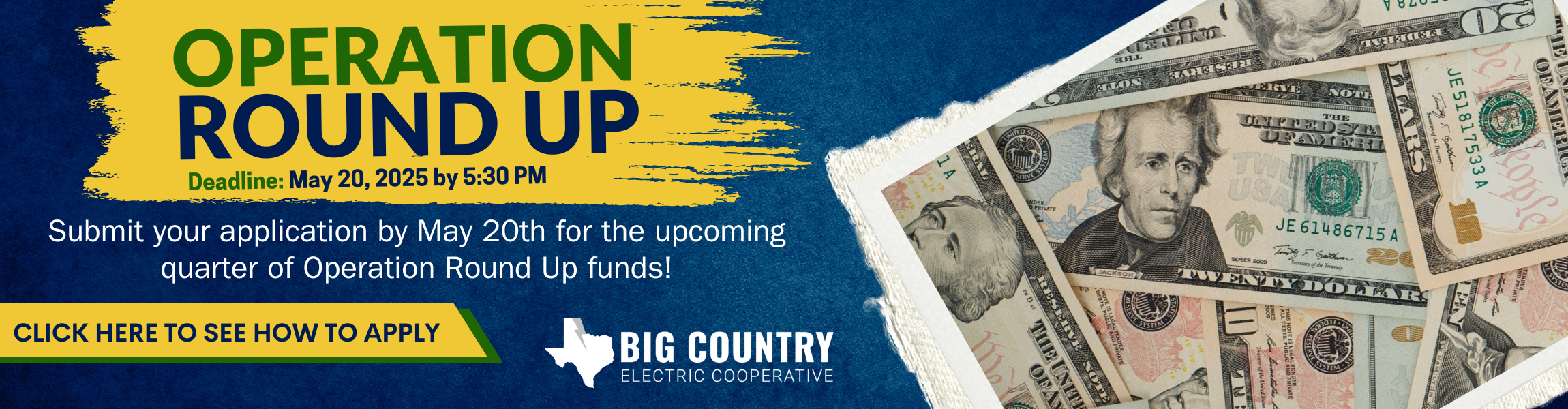 Submit Operation Round Up applications by May 20th!